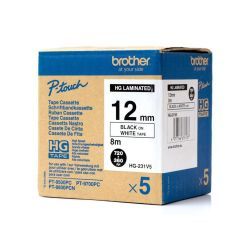 Brother HG-Multipack HG231V5 / 5x Packung / weiß (HGE231V5)