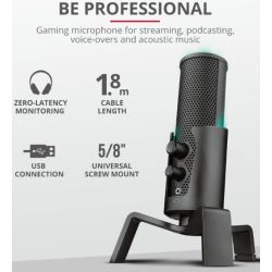 GXT 258 Fyru USB 4-in-1 Streaming Mikrofon schwarz (23465)