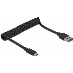 USB 3.1 Gen 2 Spiralkabel USB-A Stecker > USB-C Stecker (85349)