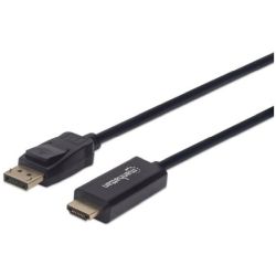 Manhattan 1080p DisplayPort auf HDMI-Kabel schwarz 1m (152662)