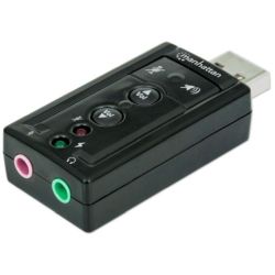 MANHATTAN Hi-Speed USB 2.0 3D 7.1 Sound Adapter Kompakter USB (152341)