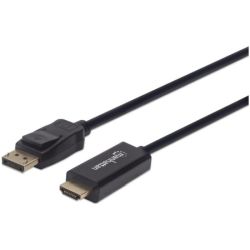 Manhattan 1080p DisplayPort auf HDMI-Kabel schwarz 3m (153188)