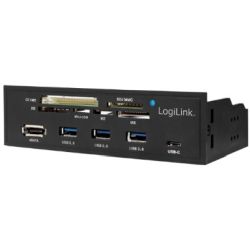 LogiLink USB HUB 3.0 mit 6-fach Kartenleser schwarz (UA0341)