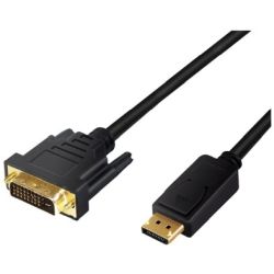 Kabel DisplayPort 1.2 Stecker zu DVI-D Stecker 1m schwarz (CV0130)