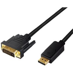 Kabel DisplayPort 1.1 Stecker zu DVI-D Stecker 5m schwarz (CV0133)