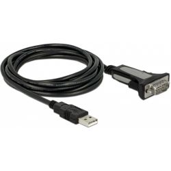 DELOCK Adapter USB Typ-A zu 1xSeriell RS-232 DB9 3m (65962)