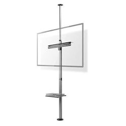 Nedis TVSM5750BK TV-Halterung Boden-Decke silber (TVSM5750BK)