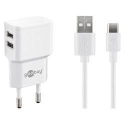 USB-C Dual Ladeset 2,4 A, Ladegerät (44987)