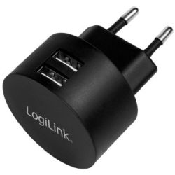 2port USB Steckdosenadapter 10.5W schwarz (PA0218)