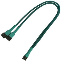 3-Pin Lüfter Y-Kabel 30cm sleeved grün (NX3PY30G)