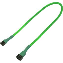 3-Pin Verlängerung Kabel 30cm sleeved neon-grün (NX3PV30NG)