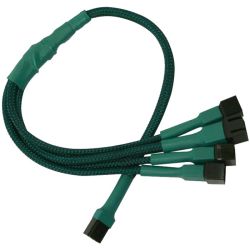 3-Pin zu 4x 3-Pin Kabel 30cm sleeved neon-grün (NX34A30NG)