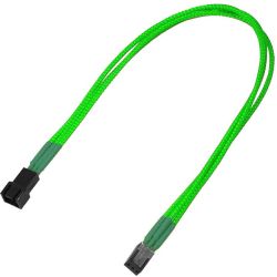 3-Pin Verlängerung Kabel 30cm single sleeved neon-grün (NX3PV3ENG) 