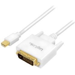 Kabel Mini DisplayPort Stecker zu DVI-D Stecker 1.8m weiß (CV0137)