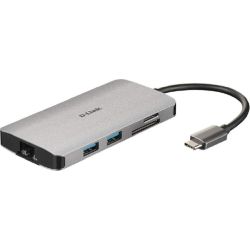 8-in-1 USB-C Hub mit HDMI/LAN/Kartenleser (DUB-M810)