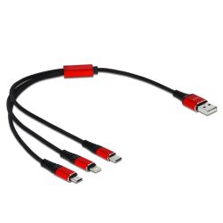 USB Ladekabel 3-in-1 für Lightning / Micro USB / USB C (85891)