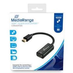 MediaRange HDMI Buchse/Mini DP Stecker 10 Gbit/s 15cm schwar (MRCS176)