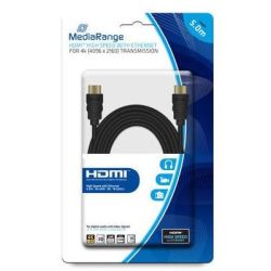 MediaRange HDMI-Kabel High Speed Ethernet 18 Gbit/s 5m schwa (MRCS158)