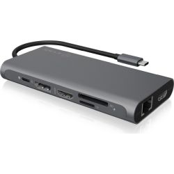 Icy Box IB-DK4050-CPD USB-C Dockingstation grau (IB-DK4050-CPD)