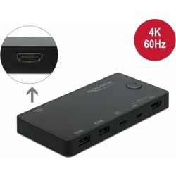 2-fach HDMI/USB-C KVM-Switch schwarz (11477)