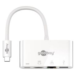 USB-C Multiport-Adapter HDMI + Ethernet + PD weiß (62105)