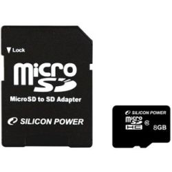 microSDHC 8GB Speicherkarte (SP008GBSTH010V10SP)