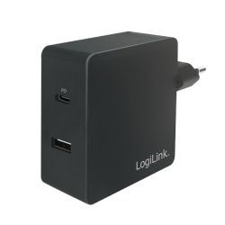 USB Steckdosenadapter 2port 65W schwarz (PA0213)