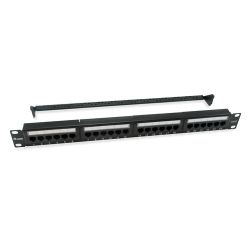 Equip Patchpanel 24x Cat6 19 1U Dual-IDC-komp.          sw (135426)