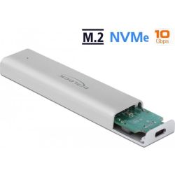 Externes USB-C 3.1 Gehäuse silber für M.2 NVMe SSD (42634)