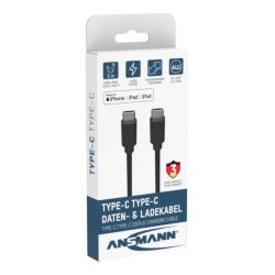 Kabel USB C->C S/S 200cm schwarz S/S, 200cm, schwarz (1700-0122)