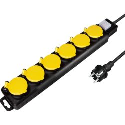 LogiLink LPS256 6-fach Outdoor Steckdosenleiste schwarz/gelb (LPS256)
