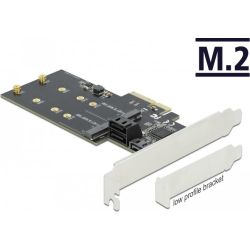 3 Port SATA + M.2 Key B PCIe x4 Low Profile Schnittstellenkar (90499)