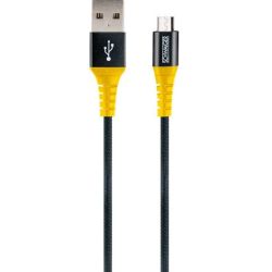 Schwaiger Ladekabel USB 2.0 A > USB Micro 1,2m schwarz/gel (WKUM10511)