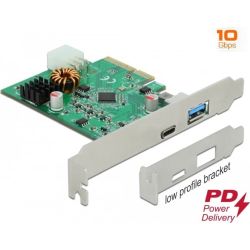 Controllerkarte PCIe 2.0 x4 zu 1x USB-C 3.1 + 1x USB-A 3.1 (89001)