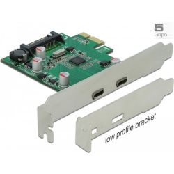 Controllerkarte PCIe 2.0 x1 zu 2x USB-C 3.0 (90493)