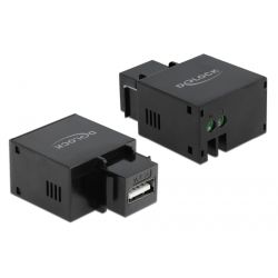 Delock Keystone Modul  mit USB Typ-A Ladebuchse 2,1 A schw. (86506)