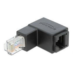 Delock RJ-45 Winkeladapter 90 Grad unten gewinkelt schwarz (86423)