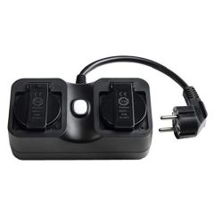 WLAN-Outdoor-Steckdose 2-fach schwarz (SP-1122WTO)