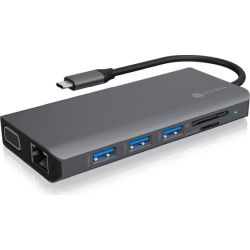 Icy Box IB-DK4070-CPD USB-C 3.0 Dockingstation grau (60806)