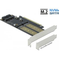 PCIe 4.0 x16 Controllerkarte M.2B/M.2M/mSATA/SATA (90486)