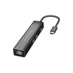 CONCEPTRONIC 3-Port USB-C->USB-A 3.0/Gigabit LAN HUB      sw (DONN07B)