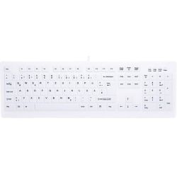 AK-C8100 Tastatur weiß mit Silikonmembran (AK-C8100F-UVS-W/GE)