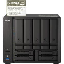 QuTS hero TS-h973AX-8G NAS-Gehäuse schwarz (TS-H973AX-8G)