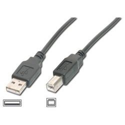 USB-Kabel 1.8m, Stecker A - Stecker B schwarz (AK-300105-018-S)