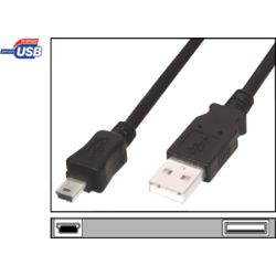 USB KABEL A/ST<>B mini5/ST 1m (AK-300108-010-S)