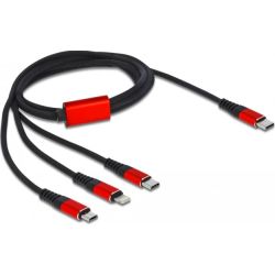 USB Ladekabel 3-in-1 USB-C zu Lightning + Micro USB + USB-C (86711)