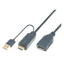 HDMI/M+USB/M TO DP 1.2/F 0.3M (6060013)