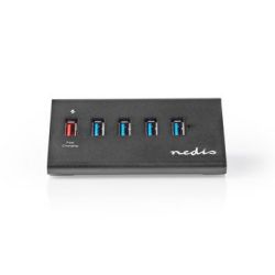 Nedis USB-Hub , 5-Port , QC3.0 / USB 3.2 Gen1 , Netzstromvers (UHUBUP3510BK)