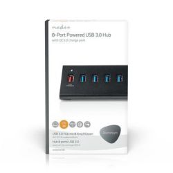 Nedis USB-Hub , 8-Port , QC3.0 / USB 3.2 Gen1 , Netzstromvers (UHUBUP3810BK)