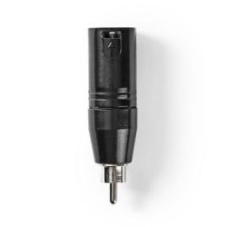 XLR Adapter , XLR 3-Pin Stecker , RCA , Vernickelt , Ger (COTP15931BK)